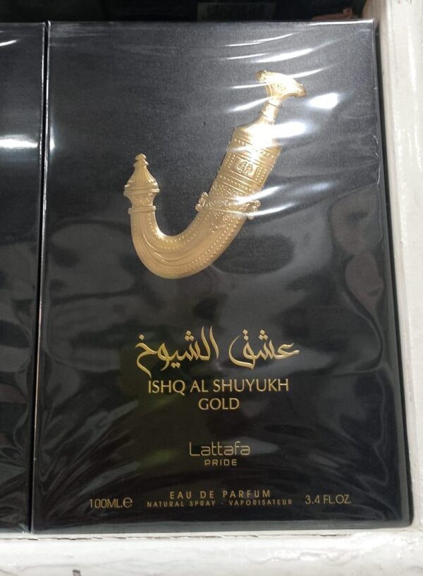 Ishq Al Shuyukh Gold By Lattafa EDP 100ml Perfume for Unisex - Image 2